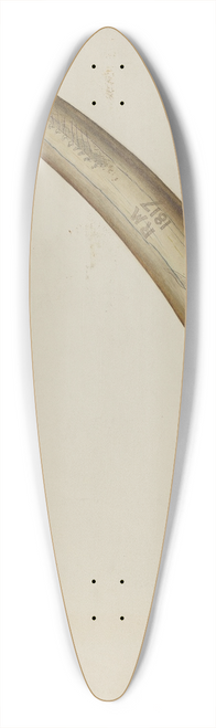 Oscar Bluhme - Scrimshaw  Walrus Tusk 39.3 inch art pintail longboard deck