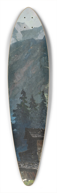 Oskar Mulley - Hochleger am Bergwald 39.3 inch art pintail longboard deck