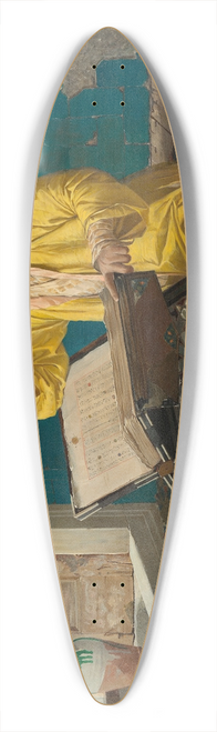 Osman Hamdi Bey - Islamic theologian with Quran 39.3 inch art pintail longboard deck