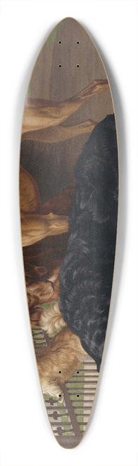 Otto Bache - Dogs Not Admitted 39.3 inch art pintail longboard deck