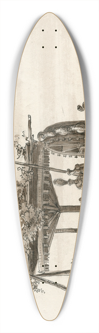 Otto Howen - Een waterput met raderwerk en trekezel 39.3 inch art pintail longboard deck