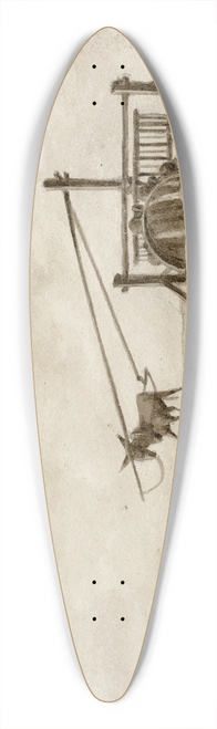 Otto Howen - Een waterput met raderwerk en trekezel 39.3 inch art pintail longboard deck