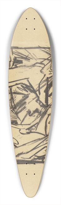 Otto Mueller - Ein sitzendes und ein kniendes Mdchen unter Blttern 39.3 inch art pintail longboard deck