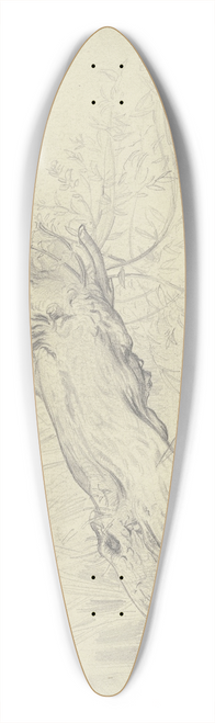 Otto Scholderer - A crooked willow tree 39.3 inch art pintail longboard deck