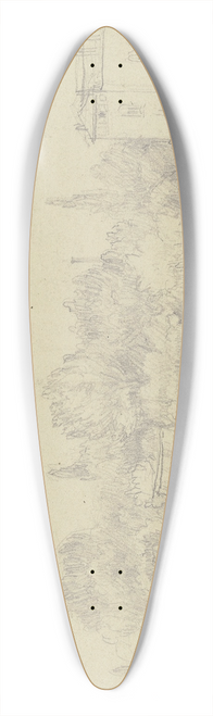 Otto Scholderer - Flachsfeld in Neusalz an der Oder 39.3 inch art pintail longboard deck