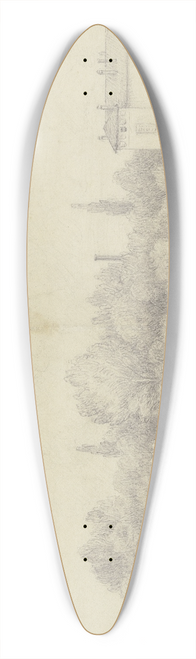 Otto Scholderer - Flachsfeld in Neusalz an der Oder 39.3 inch art pintail longboard deck