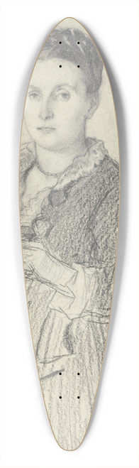 Otto Scholderer - Portrait of Mrs Tom Plews 39.3 inch art pintail longboard deck
