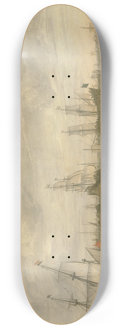 Cornelis Beelt - The Dutch Herring Fleet under Sail 8.25 inch art skate deck