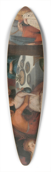 Otto van Veen - A Nocturnal Banquet 39.3 inch art pintail longboard deck