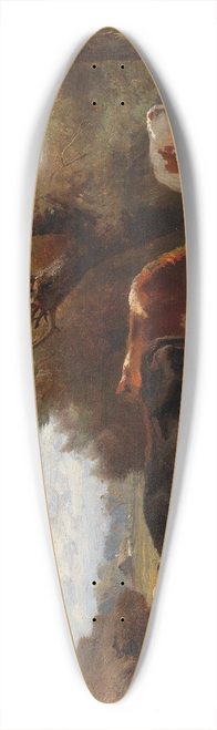 Otto von Thoren - Cows Grazing 39.3 inch art pintail longboard deck