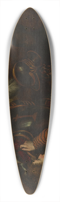 Paris Bordone - Portrait of a Man in Armor with Two Pages 39.3 inch art pintail longboard deck