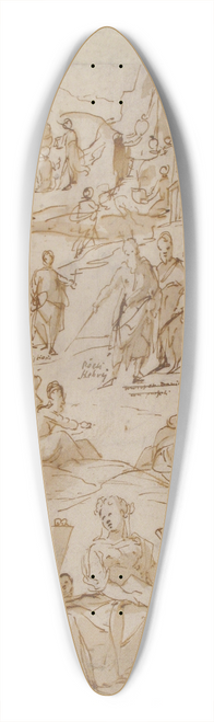 Parrasio Micheli - An Allegory of Learning 39.3 inch art pintail longboard deck