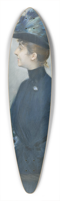 Paul Csar Helleu - La femme aux fleurs (Portrait of Mathilde See) 39.3 inch art pintail longboard deck