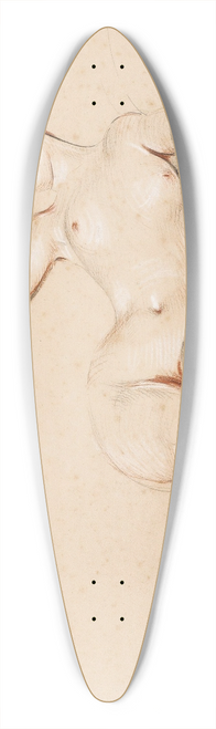 Paul Csar Helleu - Lying Nude On A Sofa 39.3 inch art pintail longboard deck