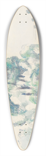 Paul Czanne - Banks of the Seine at Mdan 39.3 inch art pintail longboard deck