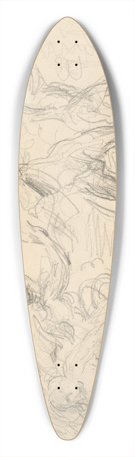 Paul Czanne - Study for The Judgement of Paris or The Amorous Shepherd 39.3 inch art pintail longboard deck