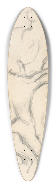 Paul Czanne - Study of the Allegorical Figure of the Genius of Health from Rubens The Birth of Louis XIII at Fontainbleau 39.3 inch art pintail longboard deck