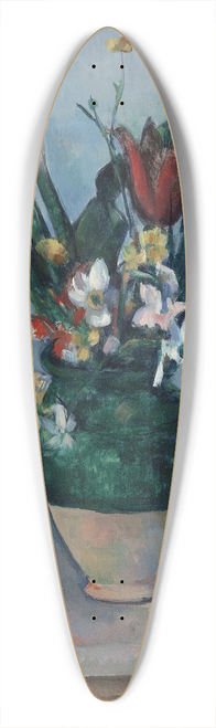Paul Czanne - The Vase of Tulips 39.3 inch art pintail longboard deck
