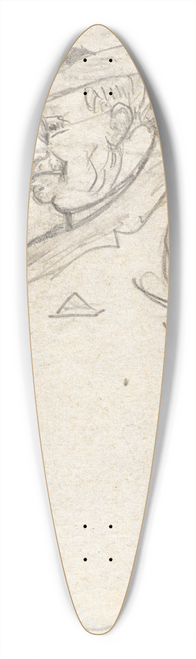 Paul Franz Otto - Mann mit Brille und Zigarre von der Seite II 39.3 inch art pintail longboard deck