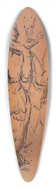 Paul Kleinschmidt - Ohne Titel (Kusshand werfende Zirkustnzerinnen) 39.3 inch art pintail longboard deck
