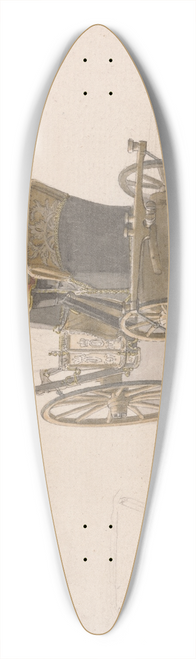 Paul Sandby - A Coach with Royal Coat of Arms 39.3 inch art pintail longboard deck