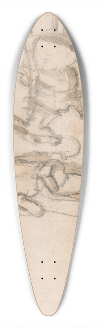 Paul Sandby - Two Wheeled Cart and Figures 39.3 inch art pintail longboard deck