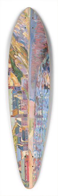 Paul Signac - Port-en-Bessin, Lavant-port 39.3 inch art pintail longboard deck