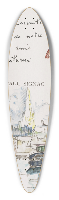 Paul Signac - Terreneuva  lancre, au large dun port breton 39.3 inch art pintail longboard deck