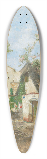 Paul Unbereit - Motiv aus Drnstein, Wachau 39.3 inch art pintail longboard deck
