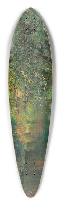 Paul Von Spaun - A Creek in Spring 39.3 inch art pintail longboard deck