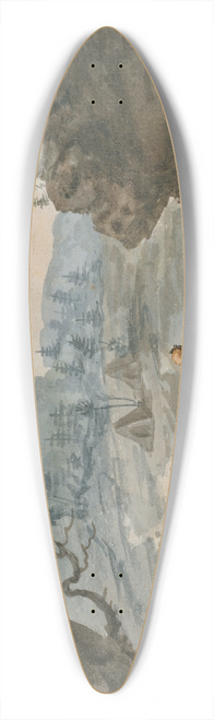 Pavel Petrovich Svinin - Two Indians and a White Man in a Canoe 39.3 inch art pintail longboard deck