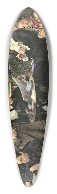 Peder Severin Kryer - The Hirschsprung family portrait. From the left Ivar, Aage, Heinrich, Oscar, Robert, Pauline and Ellen HIrschsprung 39.3 inch art pintail longboard deck