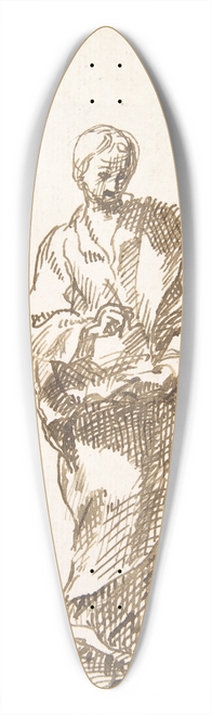 Pedro Duque y Cornejo - Standing Figure of an Evangelist 39.3 inch art pintail longboard deck
