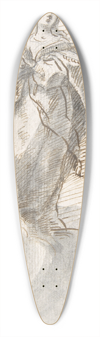 Pedro Duque y Cornejo - Virgin of the Immaculate Conception Standing on Clouds 39.3 inch art pintail longboard deck