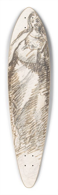 Pedro Duque y Cornejo - Virgin of the Immaculate Conception Standing on Clouds 39.3 inch art pintail longboard deck