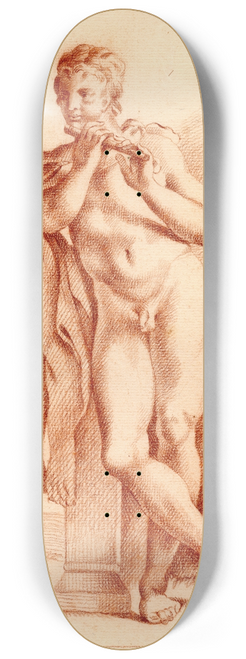 Cornelis Pronk - Beeld van staande naakte jongen met fluit 8.25 inch art skate deck