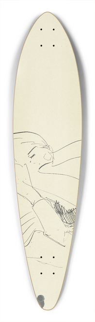 Peter Hansen - Italiensk kvinde med barn p armen 39.3 inch art pintail longboard deck