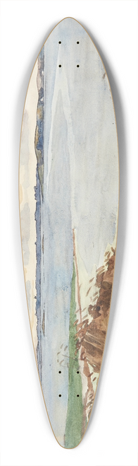 Peter Hansen - Rug i traver Katterd rev I baggrunden Bjrn 39.3 inch art pintail longboard deck