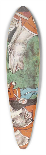 Peter Newell - One day, within a grove of spruce, they gathered Gum to chew 39.3 inch art pintail longboard deck
