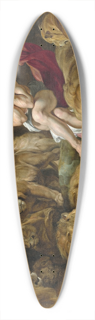 Peter Paul Rubens - Daniel in the Lions Den 39.3 inch art pintail longboard deck
