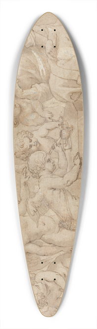 Peter Paul Rubens - Elderly Man Watching Putti Dissect an Eye 39.3 inch art pintail longboard deck