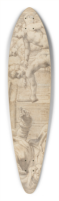 Peter Paul Rubens - Putti Testing a Mans Perception of Depth 39.3 inch art pintail longboard deck