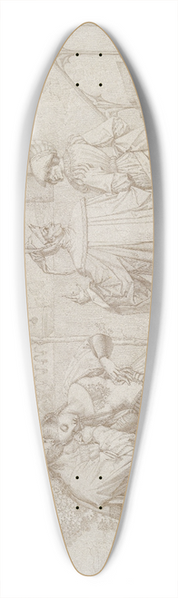 Peter von Cornelius - Drawing for Goethes Faust; The Stroll in the Garden 39.3 inch art pintail longboard deck