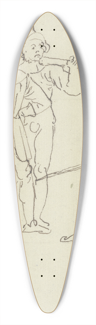 Peter von Cornelius - Gtz von Berlichingen und die Bauern 39.3 inch art pintail longboard deck
