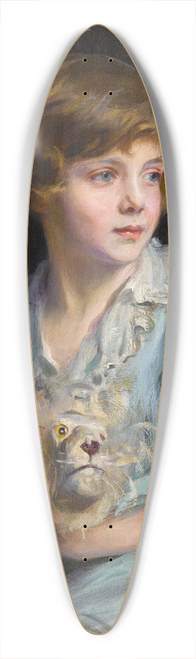 Philip Alexius de Lszl - Portrait of a Child with a Steiff Lion 39.3 inch art pintail longboard deck