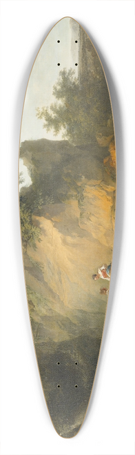 Philip James de Loutherbourg - Landscape with Figures and Animals 39.3 inch art pintail longboard deck