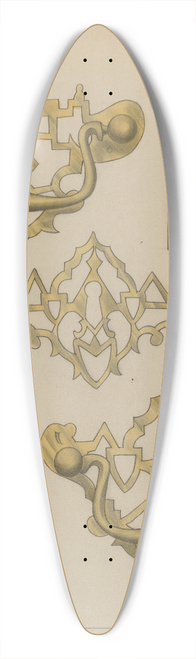 Philip Johnson - Drawer Pulls and Key Plate 39.3 inch art pintail longboard deck