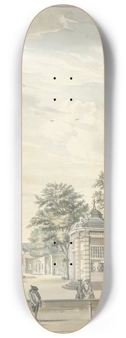 Cornelis Troost - Gezicht op een buitenplaats met vier kolfspelers 8.25 inch art skate deck