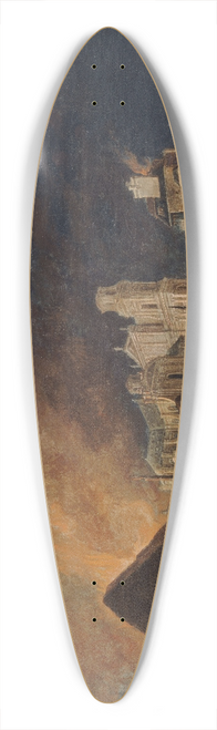 Pierre-Antoine Demachy - La Foire Saint-Germain pendant lincendie (nuit du 16 au 17 mars 1762) 39.3 inch art pintail longboard deck