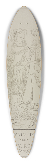 Pierre-Jean-Paul Berny de Nogent - Der Knig von Frankreich Henri IV. und Gabrielle dEstres auf der Jagd 39.3 inch art pintail longboard deck